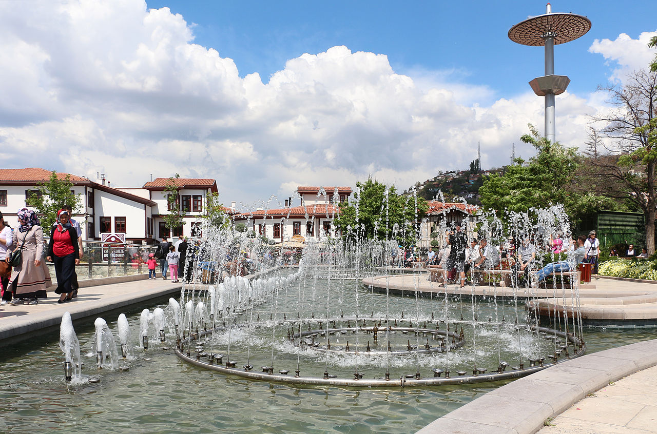 Fountain in Haci Bayram Cami Park, Ankara